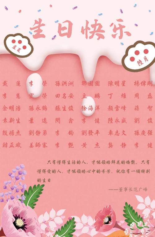 【生日祝福】恭祝6月生日的員工生日快樂！